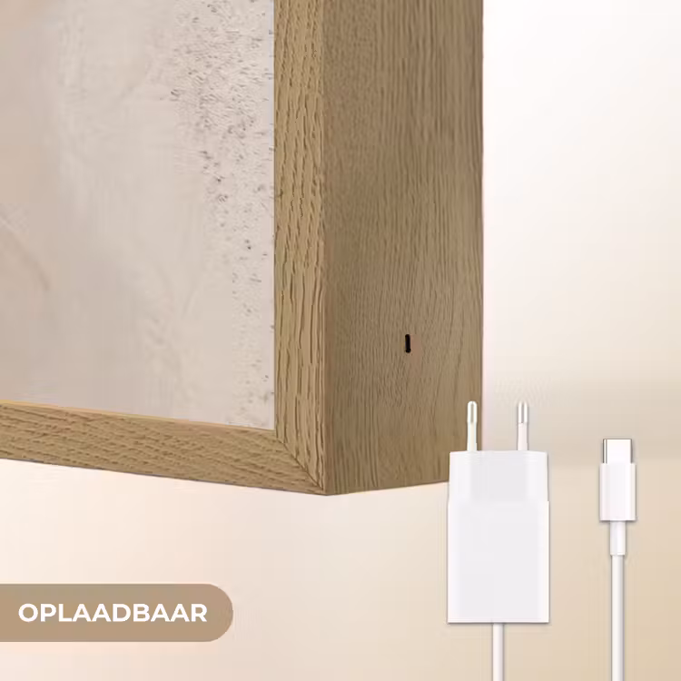 Strand - Zee - Golven Light Box met batterij (Wandlamp) middel -USP_websiteoplaadbaarNL