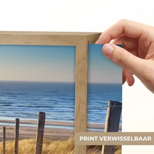 Strand - Zee - Nederland - Duinen - Zon Light Box met batterij (Wandlamp) middel -USP_websiteprintNL