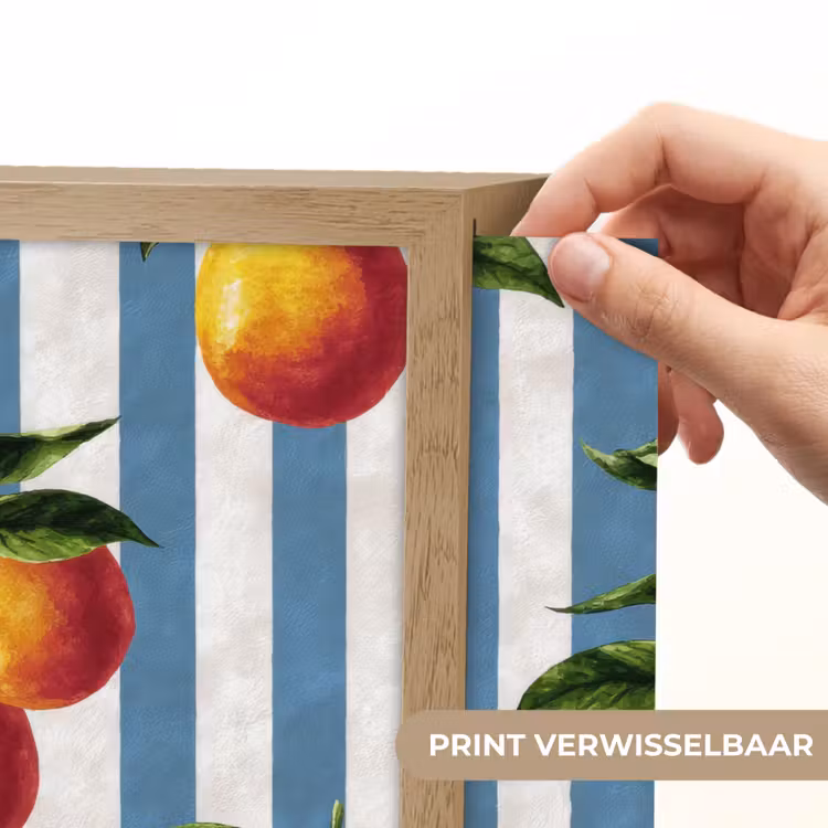 Strepen - Citroen - Blauw Light Box met batterij (Wandlamp) middel 907 -USP_websiteprintNL