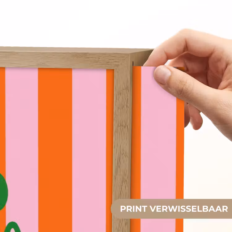 Strepen - Oranje - Verticaal - Ciao bella Light Box met batterij (Wandlamp) middel -USP_websiteprintNL
