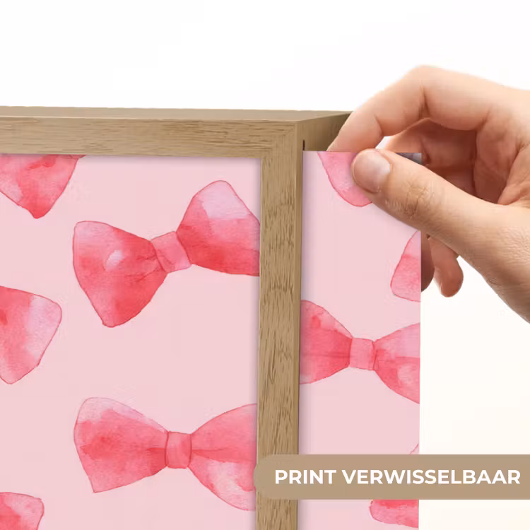 Strikken - Aquarel - Roze Light Box met batterij (Wandlamp) middel 907 -USP_websiteprintNL