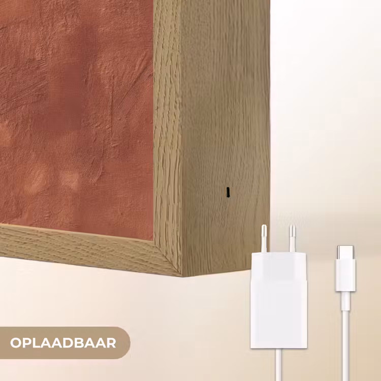 Stucwerk - Textuur - Terracotta Light Box met batterij (Wandlamp) middel 907 -USP_websiteoplaadbaarNL