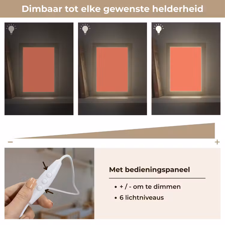 Sunset - Salmon - Oranje Light Box met kabel (Wandlamp) klein 929 -USP_dimbaarNL