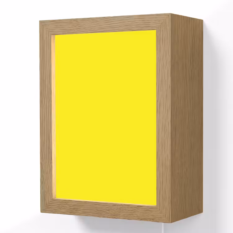 Sunshine - Glow - Geel Light Box met kabel (Wandlamp) klein 929 -3d