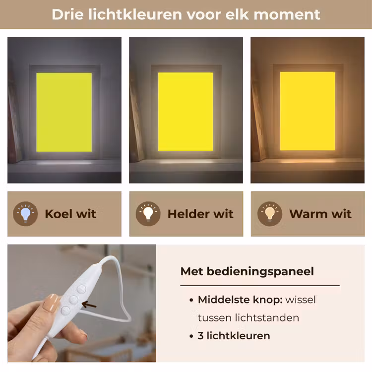 Sunshine - Glow - Geel Light Box met kabel (Wandlamp) klein 929 -USP_lichtkleurNL