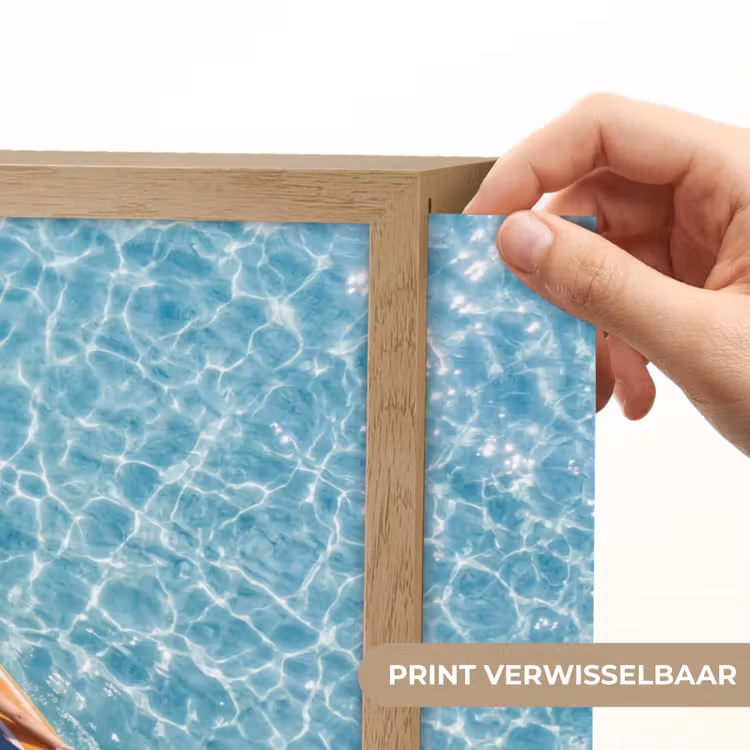 Surfboard - Water - Badpak - Oranje Light Box met batterij (Wandlamp) middel -USP_websiteprintNL