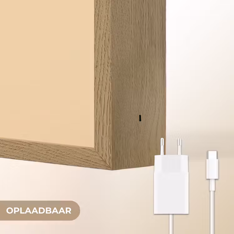 Swag - Bruin - Beige Light Box met batterij (Wandlamp) middel -USP_websiteoplaadbaarNL