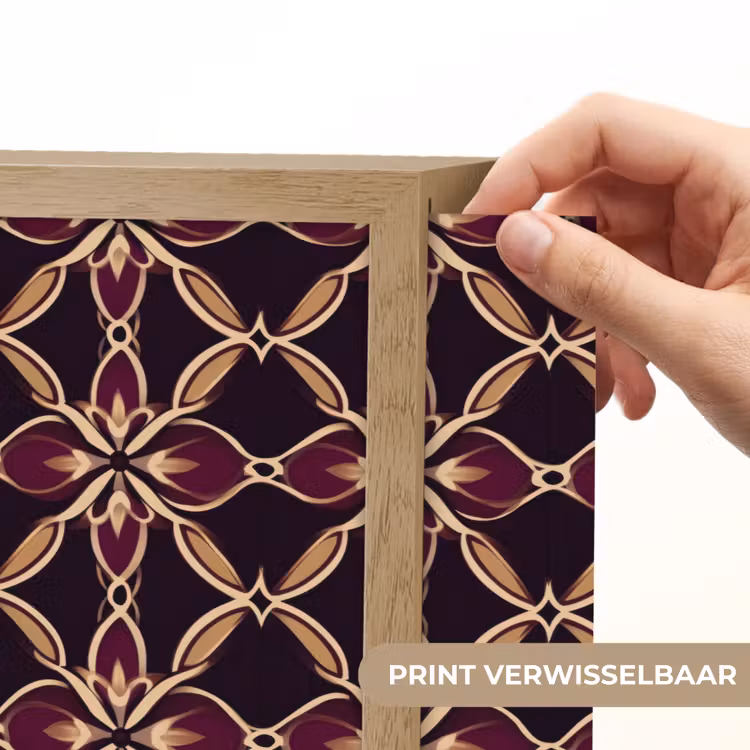 Symmetrisch - Tegel - Burgundy Light Box met batterij (Wandlamp) middel 907 -USP_websiteprintNL