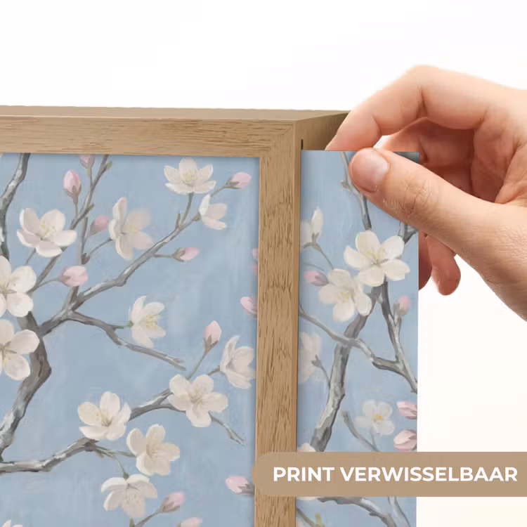 Takken - Kersenbloesem - Blauw Light Box met batterij (Wandlamp) middel -USP_websiteprintNL