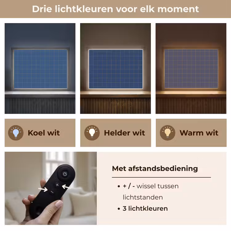 Tegel - Patroon - Blauw Light Box met batterij (Wandlamp) middel 907 -USP_lichtkleurNL