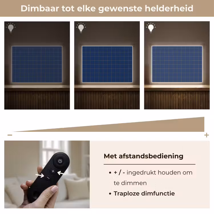 Tegel - Patroon - Blauw Light Box met batterij (Wandlamp) middel 907 -USP_dimbaarNL