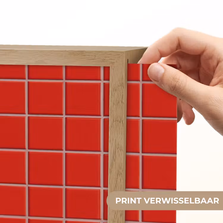 Tegel - Patroon - Kersen - Rood Light Box met batterij (Wandlamp) middel 907 -USP_websiteprintNL