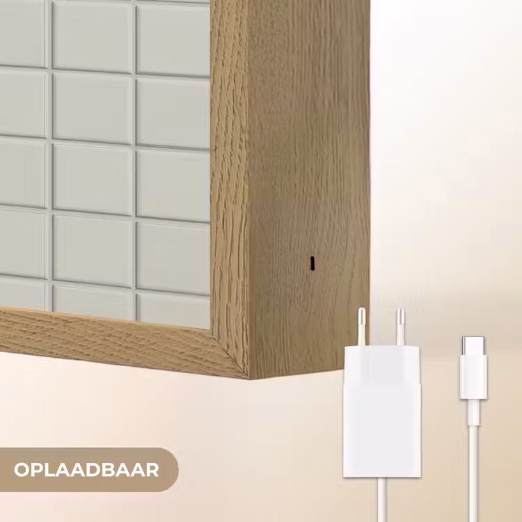 Tegel - Patroon - Lichtgroen Light Box met batterij (Wandlamp) middel 907 -USP_websiteoplaadbaarNL
