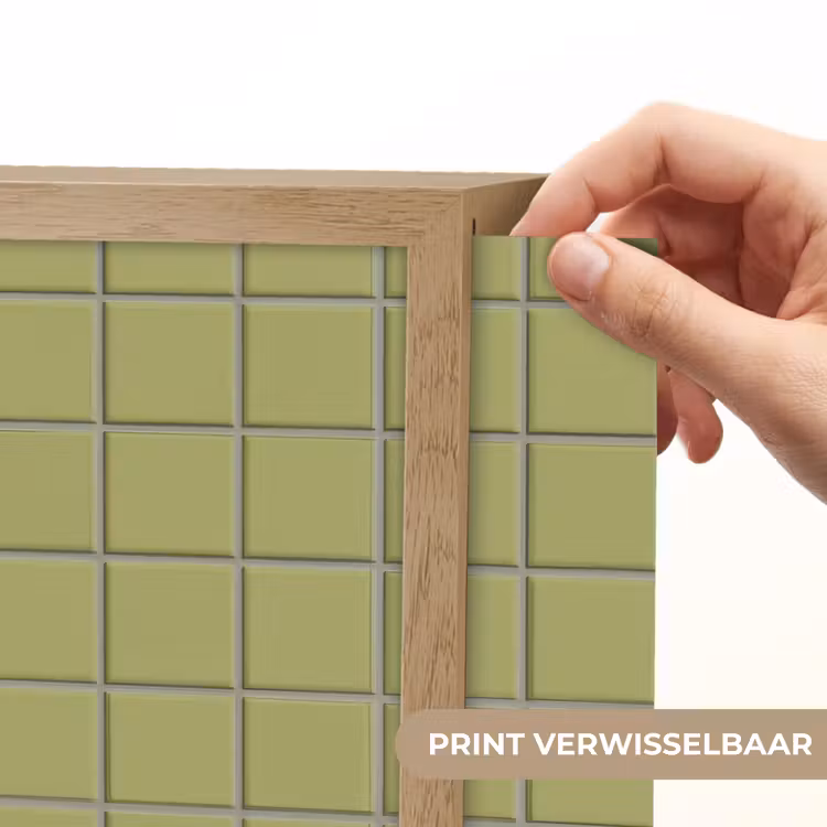 Tegel - Patroon - Olijfgroen Light Box met batterij (Wandlamp) middel 907 -USP_websiteprintNL