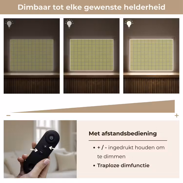 Tegel - Patroon - Olijfgroen Light Box met batterij (Wandlamp) middel 907 -USP_dimbaarNL