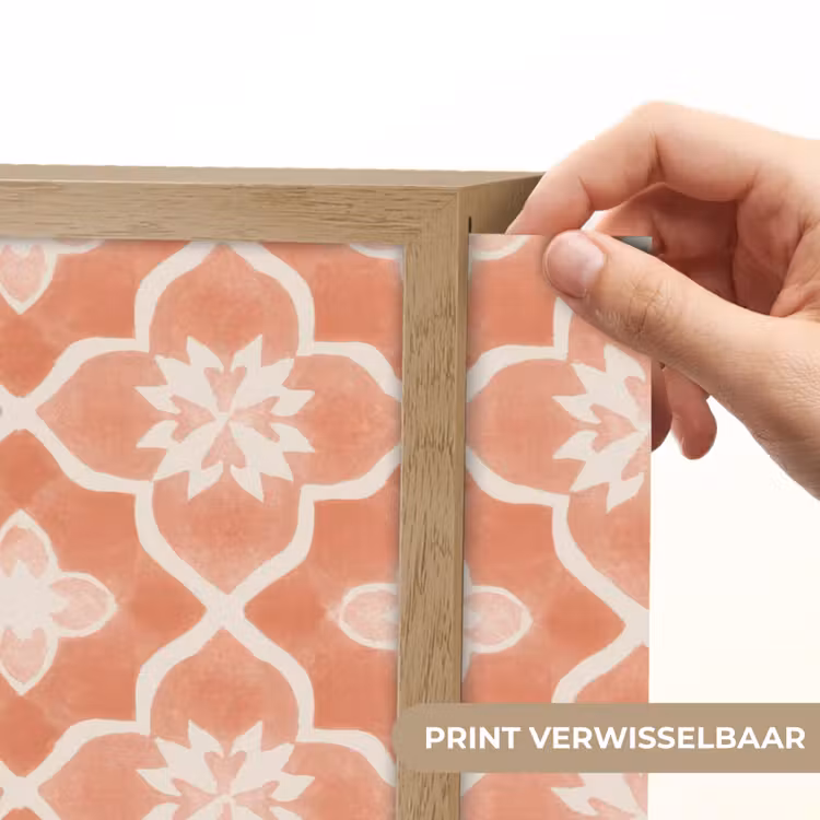 Tegelpatroon - Arabesk - Vintage - Terracotta Light Box met batterij (Wandlamp) middel 907 -USP_websiteprintNL