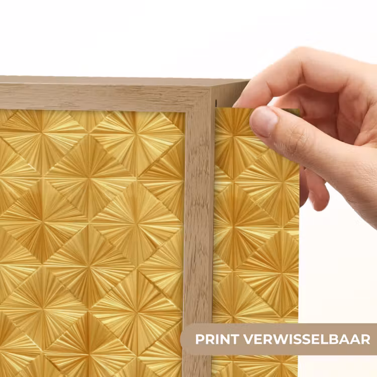 Tegels - Geometrisch - Reliëf - Goud Light Box met batterij (Wandlamp) middel 907 -USP_websiteprintNL