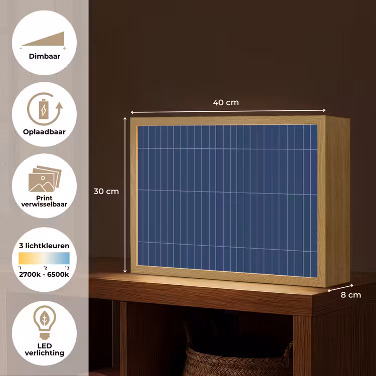 Tegels - Langwerpig - Blauw Light Box met batterij (Wandlamp) middel 907 -USP_websiteoverzichtNL