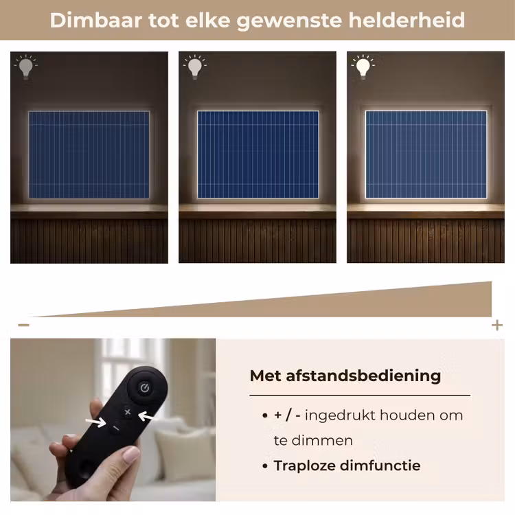 Tegels - Langwerpig - Blauw Light Box met batterij (Wandlamp) middel 907 -USP_dimbaarNL