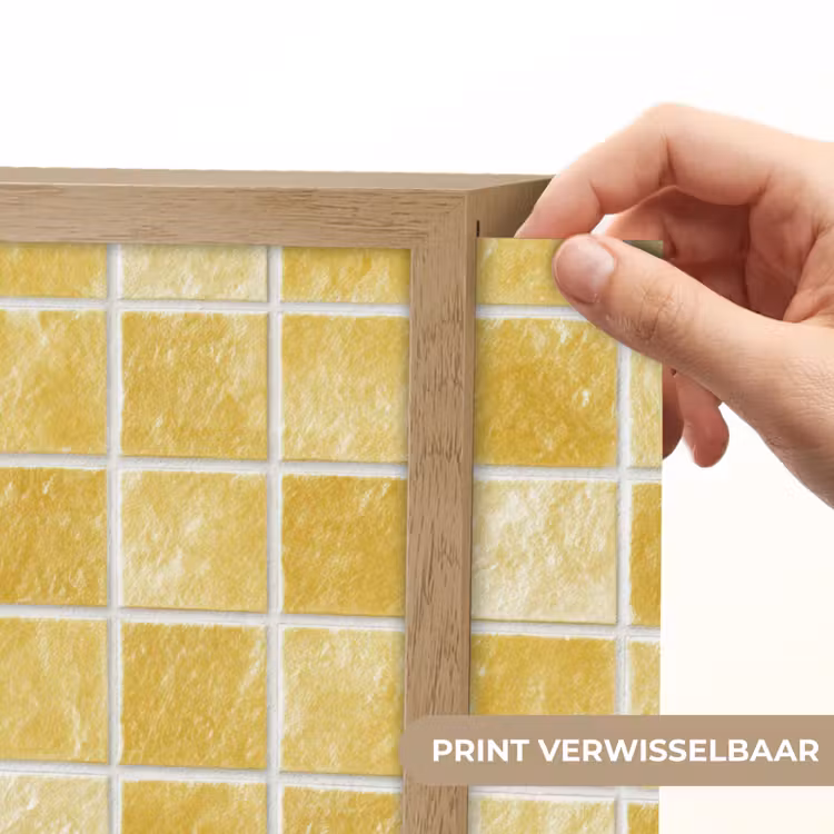 Tegels - Mozaïek - Textuur - Goudgeel Light Box met batterij (Wandlamp) middel 907 -USP_websiteprintNL