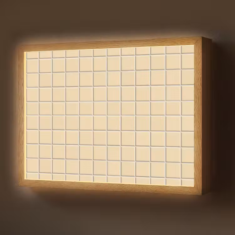 Tegels - Patroon - Crème Light Box met batterij (Wandlamp) middel 907 -z3d_website