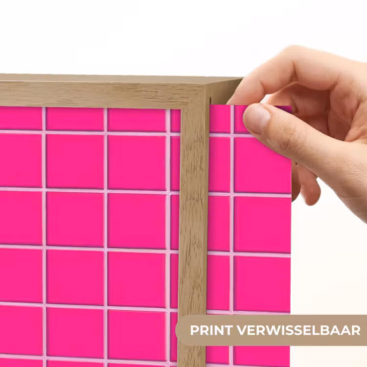 Tegels - Vierkant - Fuchsia Light Box met batterij (Wandlamp) middel 907 -USP_websiteprintNL