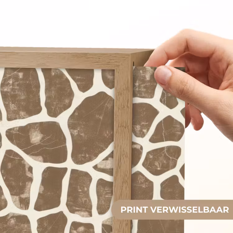 Tekst - Be cool or leave - Roze - Giraffenprint Light Box met batterij (Wandlamp) middel -USP_websiteprintNL