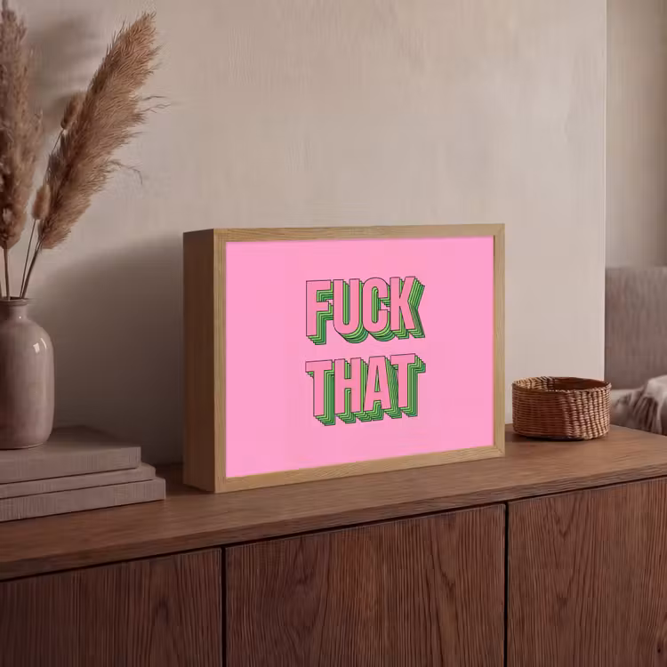 Tekst - Bold - Roze Light Box met batterij (Wandlamp) middel -sfeer2
