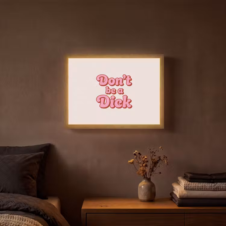 Tekst - Boodschap - Roze Light Box met batterij (Wandlamp) middel -sfeer4