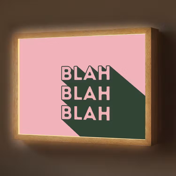 Tekst - Grafisch - Groen - Schaduw Light Box met batterij (Wandlamp) middel -z3d_website