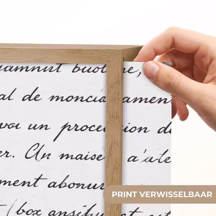 Tekst - Handschrift - Klassiek - ZwartWit Light Box met batterij (Wandlamp) middel -USP_websiteprintNL