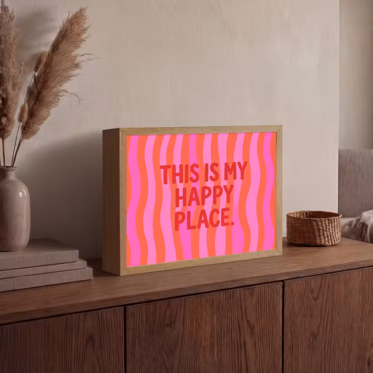 Tekst - Modern - Kleurrijk Light Box met batterij (Wandlamp) middel -sfeer2