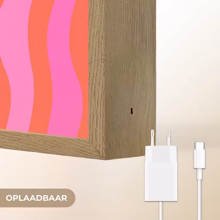 Tekst - Modern - Kleurrijk Light Box met batterij (Wandlamp) middel -USP_websiteoplaadbaarNL