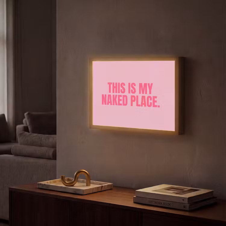 Tekst - Modern - Roze Light Box met batterij (Wandlamp) middel -sfeer1