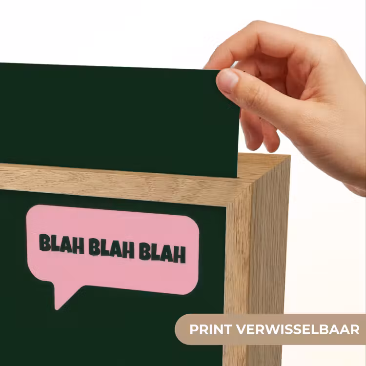 Tekstwolk - BLAH BLAH BLAH - Roze Light Box met kabel (Wandlamp) klein -USP_websiteprintNL