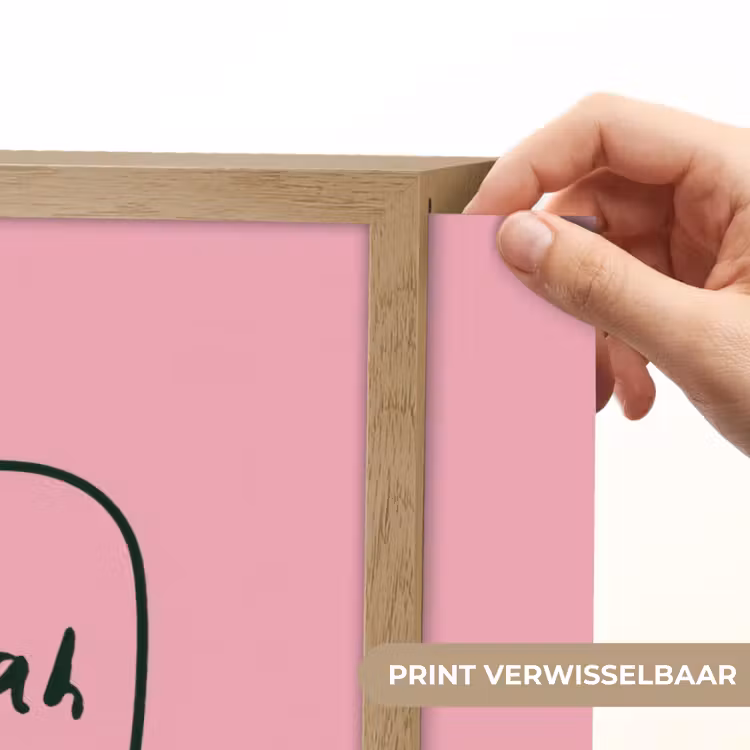 Tekstwolkje - BLAH BLAH BLAH - Roze Light Box met batterij (Wandlamp) middel -USP_websiteprintNL