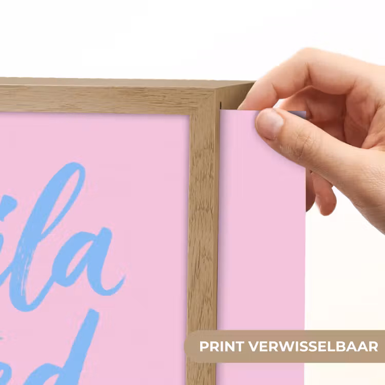 Tequila texted you - Roze - Blauw Light Box met batterij (Wandlamp) middel -USP_websiteprintNL