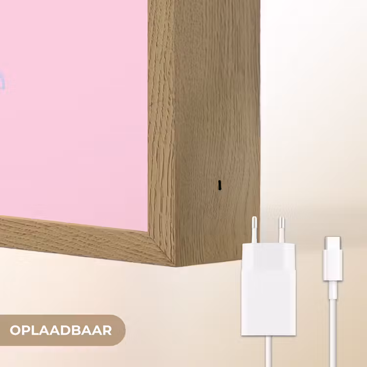 Tequila texted you - Roze - Blauw Light Box met batterij (Wandlamp) middel -USP_websiteoplaadbaarNL