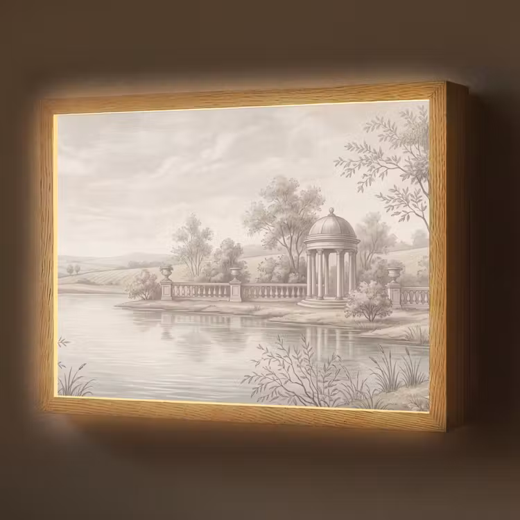 Terras - Water - Natuur - Landschap Light Box met batterij (Wandlamp) middel -z3d_website