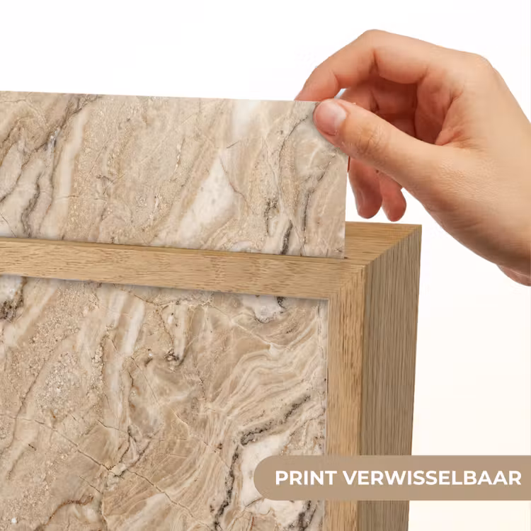 Textuur - Aders - Abstract - Modern - Beige Light Box met kabel (Wandlamp) klein -USP_websiteprintNL