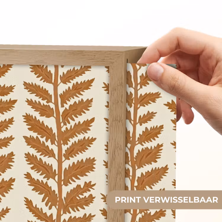 Textuur - Bladeren - Oker Light Box met batterij (Wandlamp) middel 907 -USP_websiteprintNL