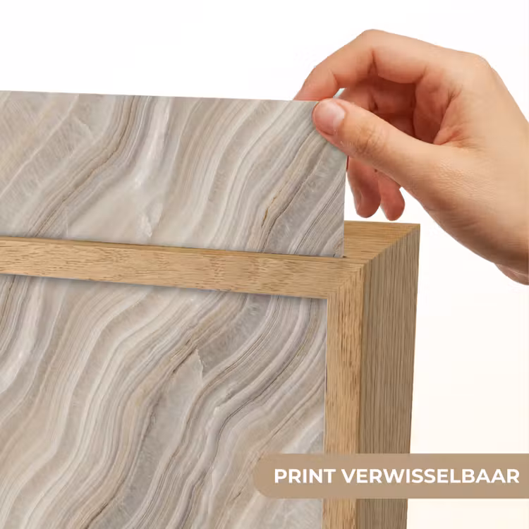 Textuur - Golvend - Abstract - Modern - Beige Light Box met kabel (Wandlamp) klein -USP_websiteprintNL
