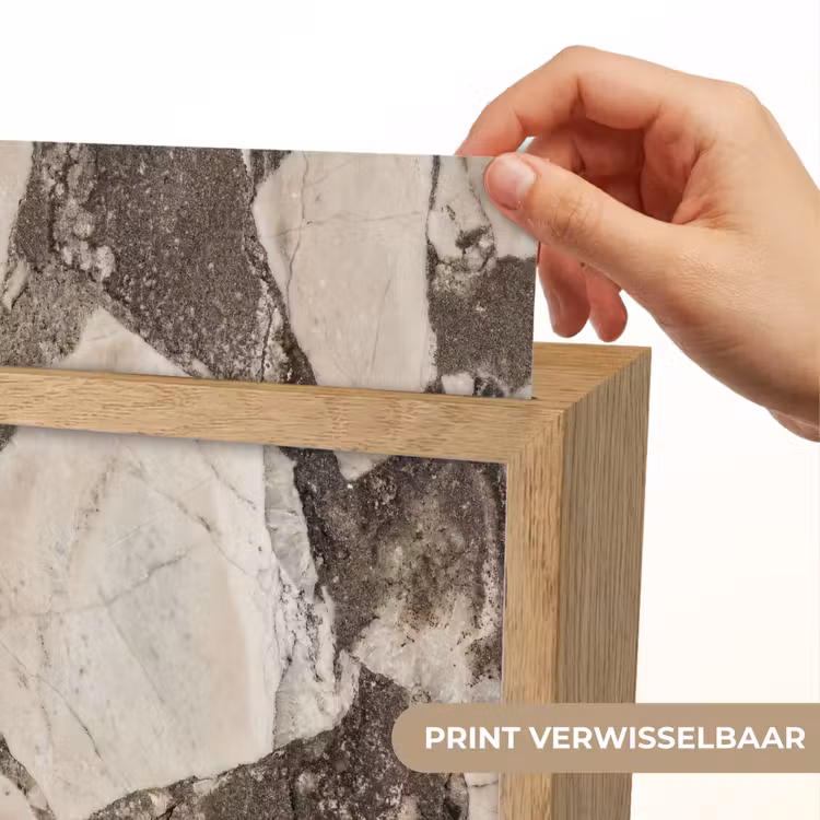 Textuur - Marmer - Abstract - Beige - Bruin Light Box met kabel (Wandlamp) klein -USP_websiteprintNL