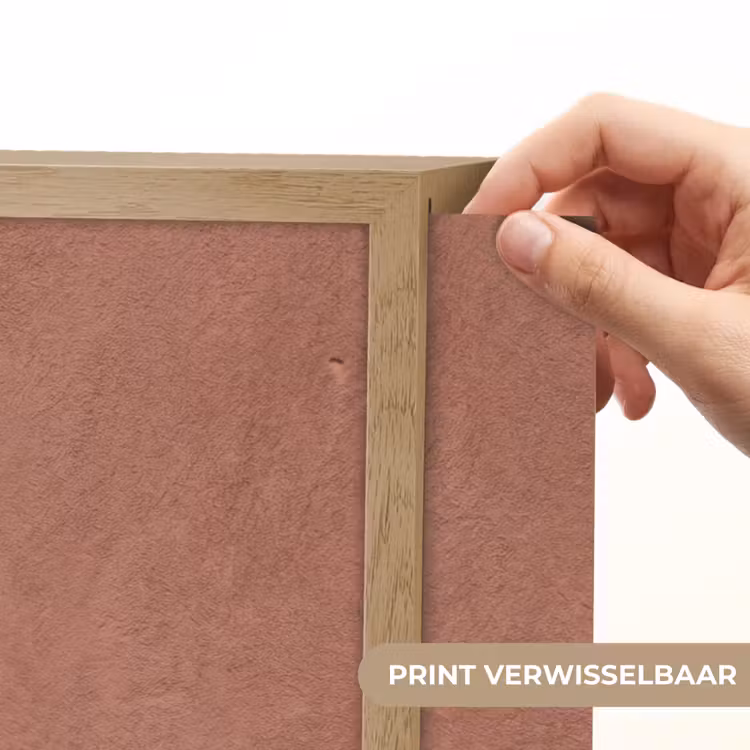 Textuur - Roodbruin - Grof - Modern Light Box met batterij (Wandlamp) middel -USP_websiteprintNL