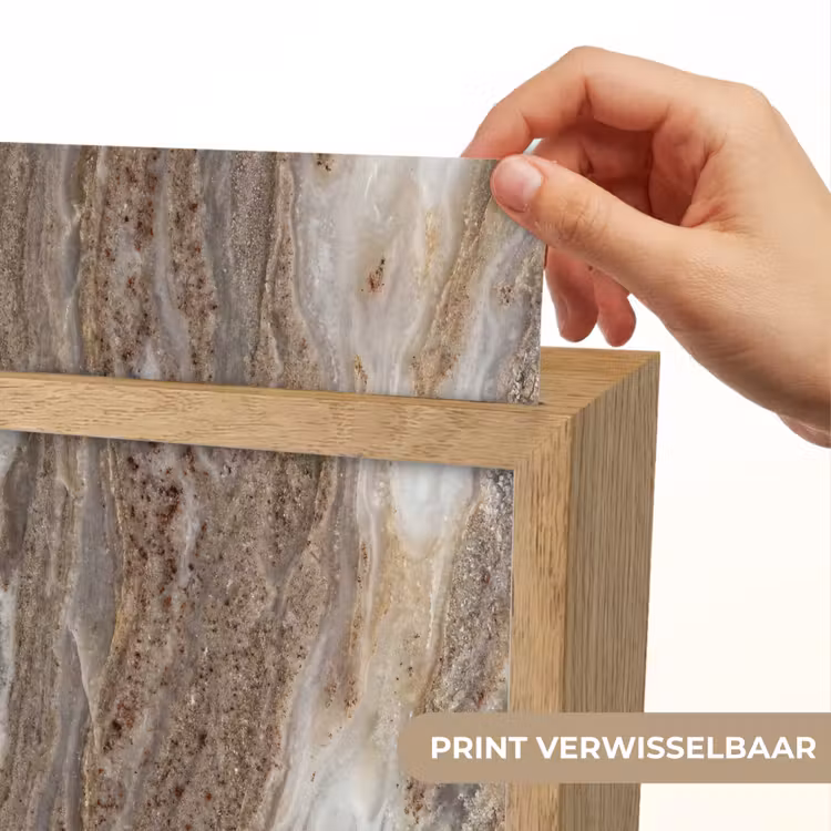Textuur - Steen - Abstract - Beige Light Box met kabel (Wandlamp) klein -USP_websiteprintNL