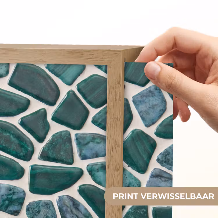 Textuur - Steen - Groen - Abstract - Patroon Light Box met batterij (Wandlamp) middel -USP_websiteprintNL