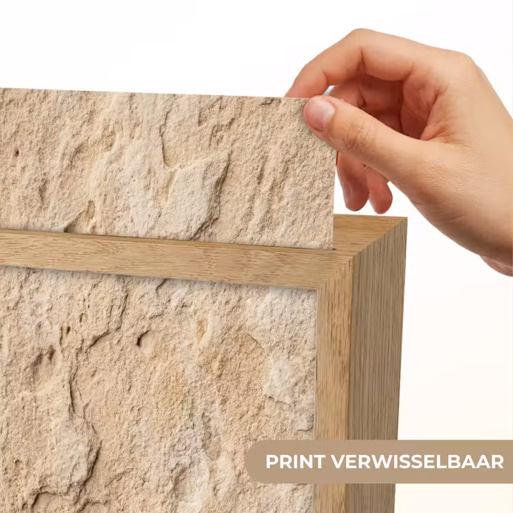 Textuur - Steen - Natuur - Beige Light Box met kabel (Wandlamp) klein -USP_websiteprintNL