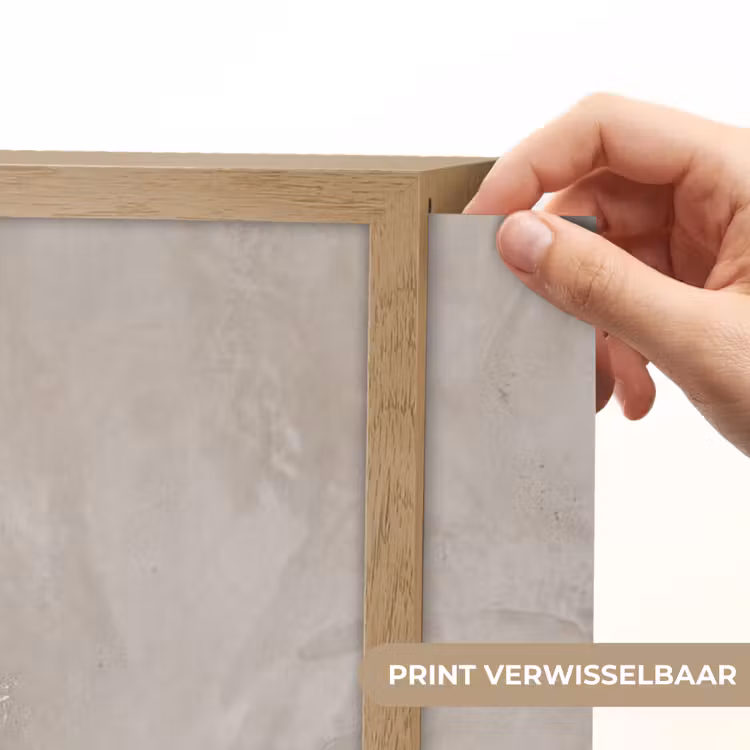 Textuur - Wand - Modern - Beige - Abstract Light Box met batterij (Wandlamp) middel -USP_websiteprintNL