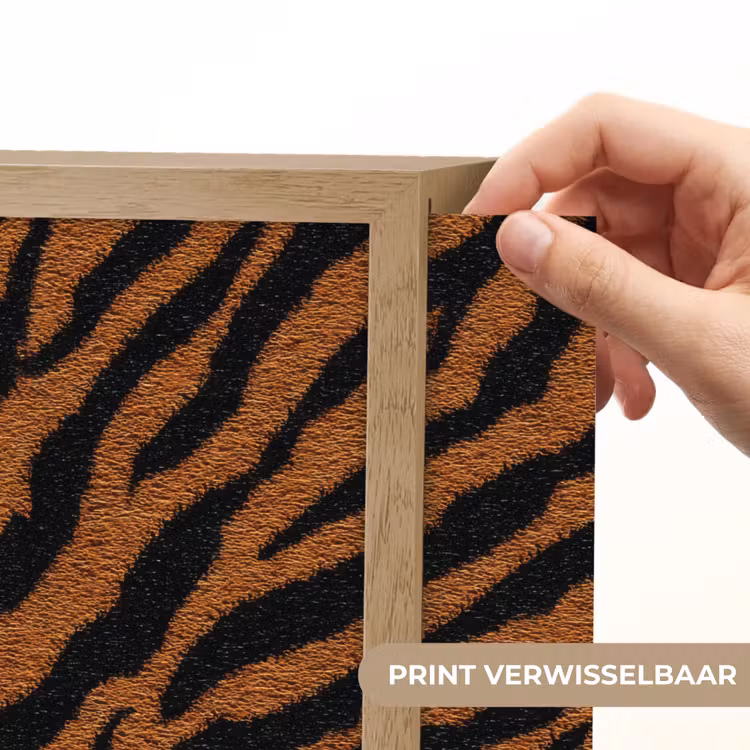 Tijger - Vacht - Zwart Light Box met batterij (Wandlamp) middel 907 -USP_websiteprintNL
