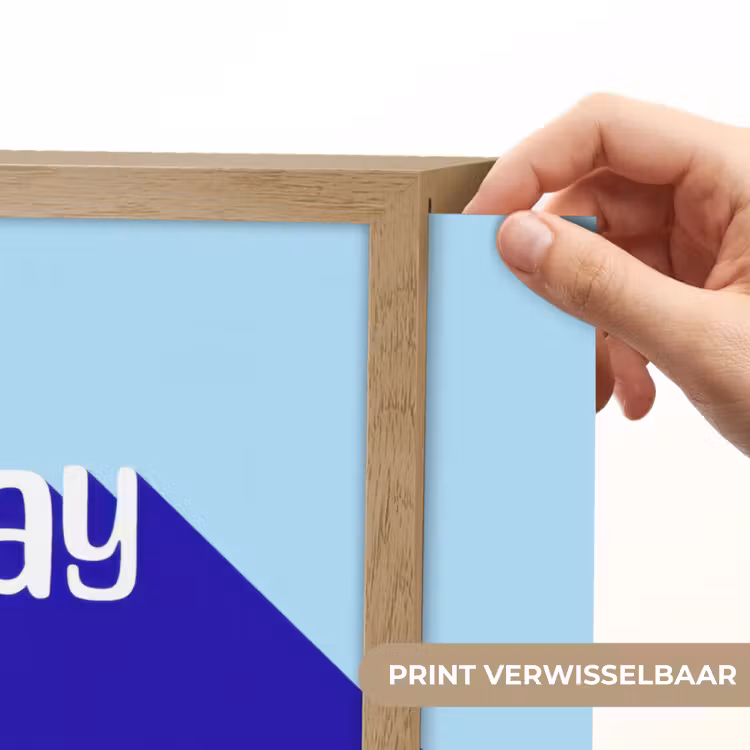 Today is a good day - Blauw - Schaduw Light Box met batterij (Wandlamp) middel -USP_websiteprintNL